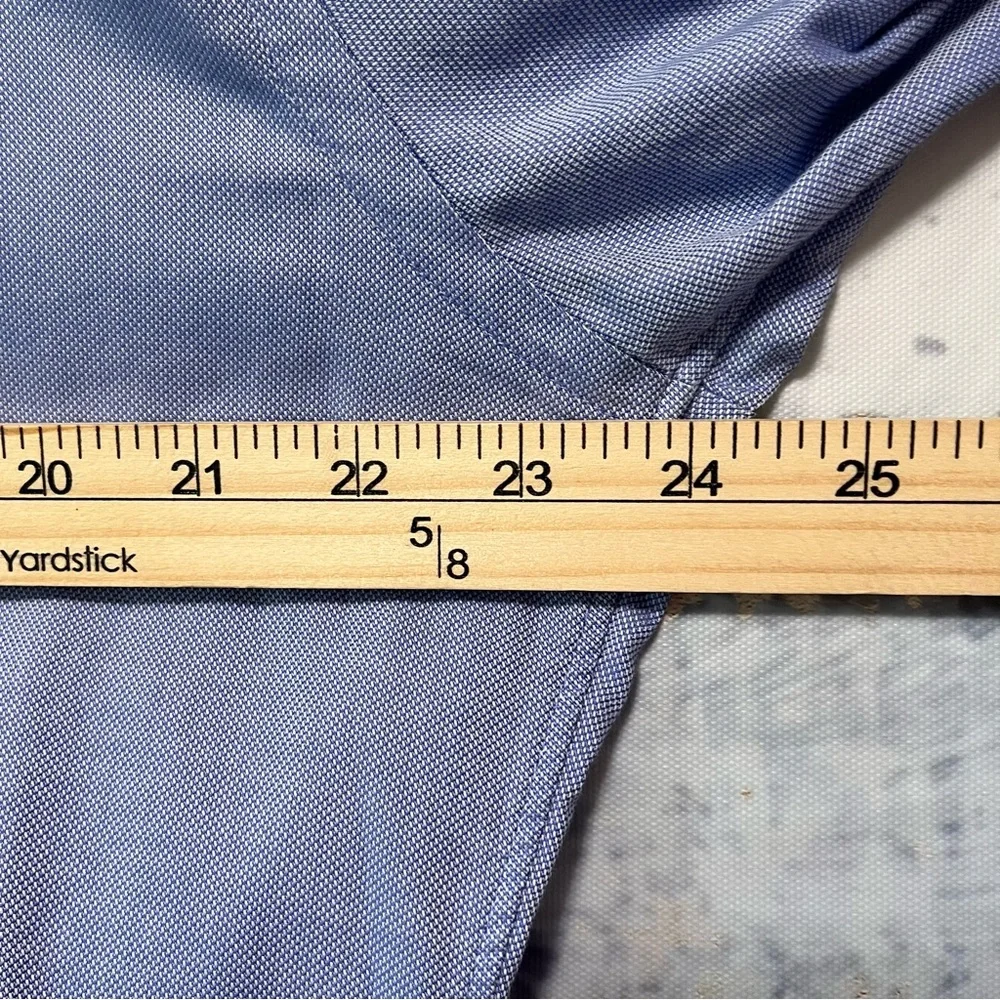 J.CREW Thompson Shirtings 80's 2-Ply Long Sleeve‎ Shirt XL Blue 17-17 1/2 Career